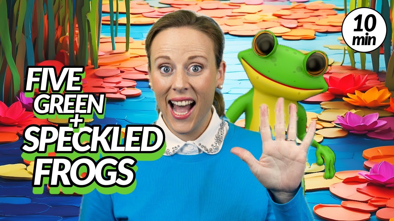 Five Green and Speckled Frogs video thumbnail featuring Birdie